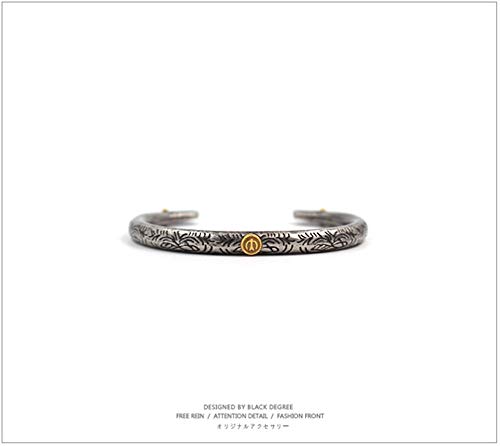 Pulseras Margarita India Mediana, Saludable De Cuatro Ojos, Hierba Tang, Ave Voladora, Tótem, Boca De Águila, Brazalete Abierto Para Hombre Y Mujer, Plata Antigua