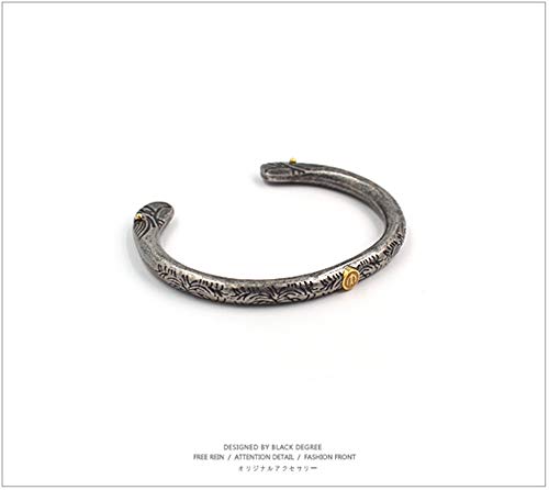 Pulseras Margarita India Mediana, Saludable De Cuatro Ojos, Hierba Tang, Ave Voladora, Tótem, Boca De Águila, Brazalete Abierto Para Hombre Y Mujer, Plata Antigua