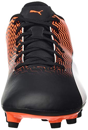 PUMA RAPIDO II FG, Zapatillas de fútbol para Hombre, Naranja (Shocking Orange Black White), 43 EU