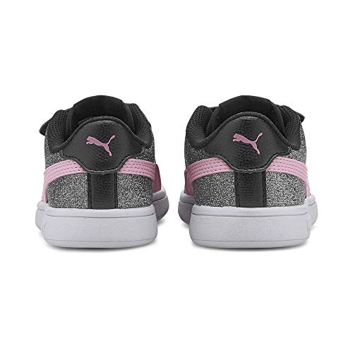 PUMA Smash V2 Glitz Glam V PS, Zapatillas para Niñas, Negro Black/Pale Pink, 33 EU