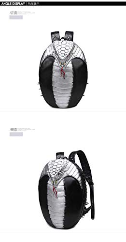 Punk Style - Mochila de Hombro para Hombre y Mujer, diseño de Remaches, Color Plata, tamaño Talla única