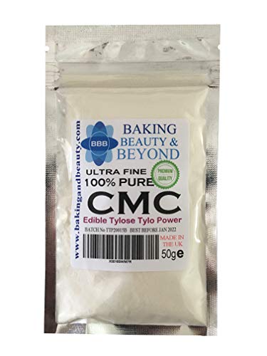 Pure CMC Tylo Tylose - Polvo de goma de mascar y tragacanto, pasta de azúcar comestible 50 g