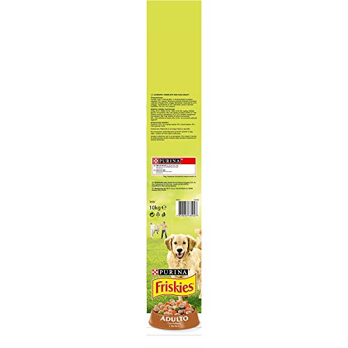 Purina Friskies Pienso para Perro Adulto Aves y Verduras 10 Kg