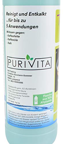 Purivita Two in One - Limpiador y descalcificador para cafeteras 1 botella de 250 ml