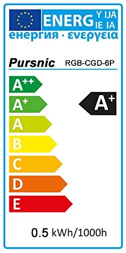 Pursnic Luces debajo del gabinete, luces LED PGB inalámbricas RGB, luces de clóset, luces nocturnas regulables con control remoto de la batería, paquete de 6