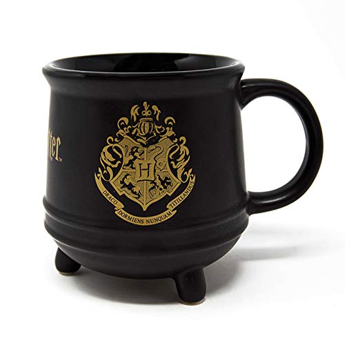 Pyramid International" Harry Potter (Hogwarts Crest) Cauldron - Taza de café (cerámica, 21 x 29 x 1,3 cm), diseño de calavera, multicolor