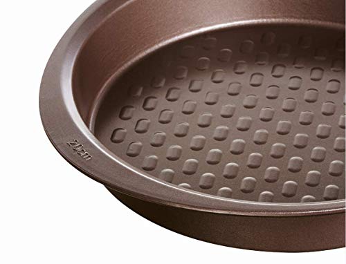 Pyrex Asimetria Moldes Redondos, Metal, Marrón, 26 cm