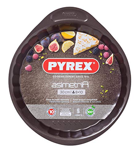 Pyrex Asimetria Moldes Redondos, Metal, Marrón, 30 cm