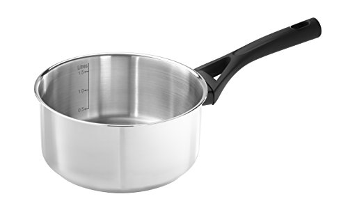 Pyrex Expert Cazo de 16 cm con Tapa, Acero Inox, Antiadherente ultra resistente