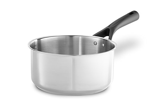 Pyrex Expert Cazo de 16 cm con Tapa, Acero Inox, Antiadherente ultra resistente