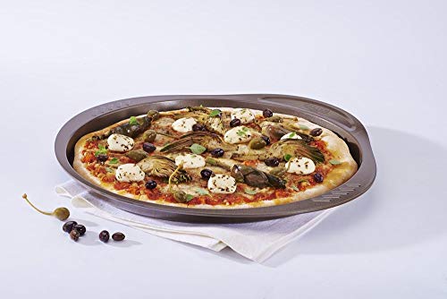 Pyrex Molde Pizza 32Cm Asimetria, Acero, Negro, 1.92 cm