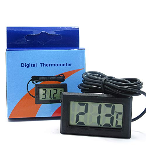 Pywee Mini termómetro higrómetro, Pantalla LCD Digital Fahrenheit para humidificadores, invernaderos, jardín, Bodega, refrigerador, Tarro de masón