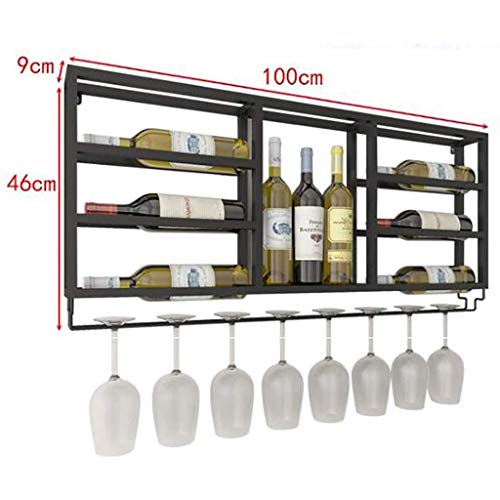 Q-HL Botellero Vino Soporte Botellas De Pared Estante del Vino de múltiples Capas de la Copa de Vino Titular de la Pared de la decoración del Vino Vitrina sostenedor del Soporte del cáliz