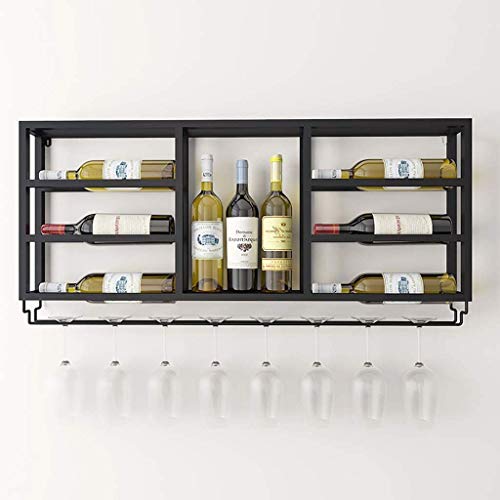 Q-HL Botellero Vino Soporte Botellas De Pared Estante del Vino de múltiples Capas de la Copa de Vino Titular de la Pared de la decoración del Vino Vitrina sostenedor del Soporte del cáliz