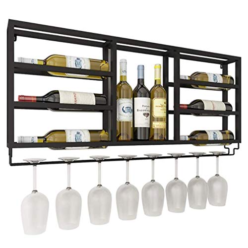 Q-HL Botellero Vino Soporte Botellas De Pared Estante del Vino de múltiples Capas de la Copa de Vino Titular de la Pared de la decoración del Vino Vitrina sostenedor del Soporte del cáliz