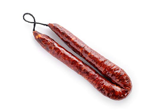 Qalat - Cesta Gourmet de Embutidos: 1 Chorizo de Ciervo, 1 Chorizo Calidad Extra, 1 Salchichón de Ciervo, 1 Longaniza de Aragón