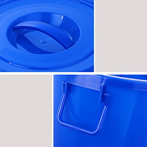 QARYYQ Cubo De Basura Redondo De Plástico Azul Redondeado Cubo Industrial, Cubo De Plástico De Cubo De Basura Residencial, Azul 40 litros Bote de Basura (Color : Blue, Size : 40L)