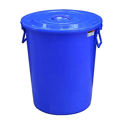 QARYYQ Cubo De Basura Redondo De Plástico Azul Redondeado Cubo Industrial, Cubo De Plástico De Cubo De Basura Residencial, Azul 40 litros Bote de Basura (Color : Blue, Size : 40L)