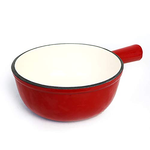 Qddan Olla De Hierro Fundido del Esmalte Cacerola Chef Cocina Clásica Sopa De Olla Antiadherente Panamericana De La Salud Baterías De Cocina O Restaurante Propósitos Múltiples Regalo (Color : Rojo)