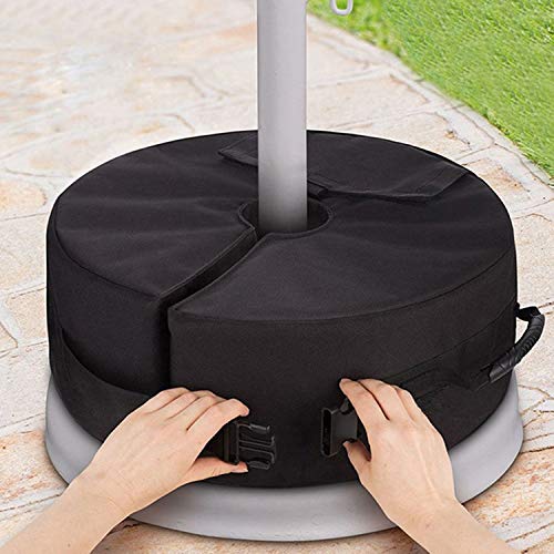 Qdreclod Base de Sombrilla, 18" Desmontable Parasol Base de Jardín Redonda Base de Paraguas de Patio Base de Soporte para Parasol Portátil al Aire Libre Base Apertura Grande y 2 Manijas, 85 LBS