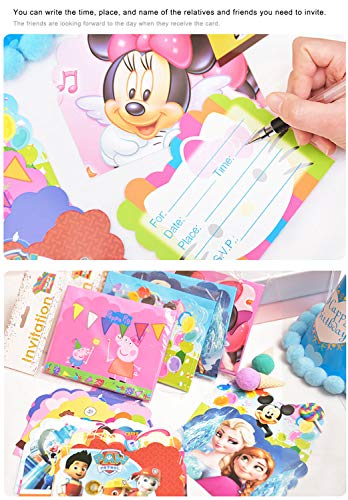 Qemsele Invitaciones para Niños, 30 Inglés Tarjetas de Invitación con Sobres para infantile Chicas Fiesta de Cumpleaños Baby Shower Decoraciones Suministros de Fiesta (Minions)