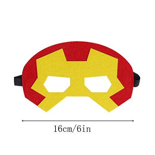 QH-Shop Máscaras de Superhéroe, Máscaras de Fieltro Mitad Máscara de Cosplay con Cuerda Elástica Máscaras de Ojos para Niños Mayores de 3 años 30 Piezas