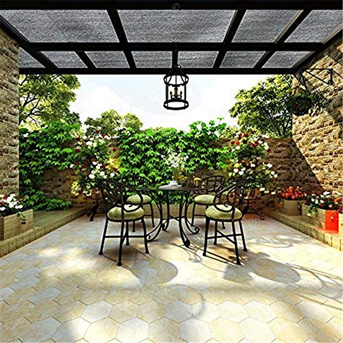 QHGao Cortina Vertical del Techo Solar con Sombrilla del 90%,Sombrilla con Protección UV con Ojal,Cortina para Jardín/Jardín-Lonas para Camioneta-Red De Sombra Multiuso,Tamaño 21(Gris),1 * 1.5m