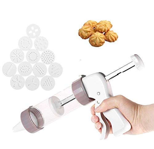 Qiajie Cake Biscuits Moldes Juego de Prensa para Galletas y Pastel Icing Decorating Set con Icing Gun Juego de Herramientas para Cortar Galletas para cocinar y cocinar