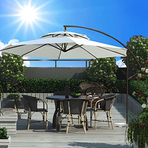 QIAOH Sombrilla para Terraza Grande, Sombrilla Playa Plegable, Sombrilla para Terraza Exterior, Sombrilla para Terraza Exterior con Base, Sombrilla para Terraza Bar