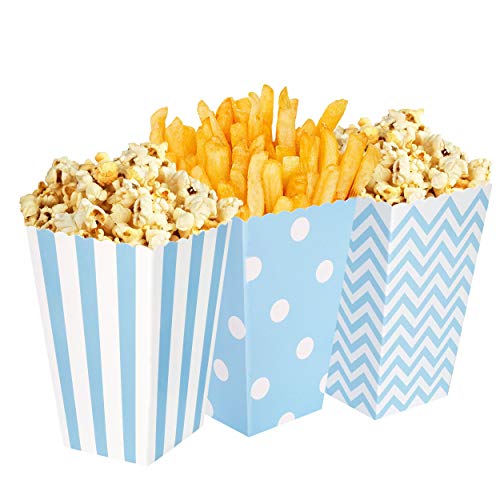 QIMEI-SHOP Caja de Palomitas de Maíz 36 Piezas Bolsas Bolsa de Palomitas para Los Bocados del Partido Los Dulces Las Palomitas y Los Regalos 12*7 cm