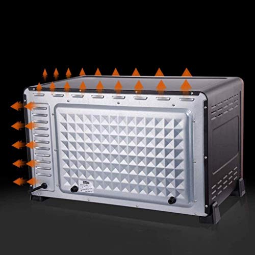 Qinmo Horno eléctrico, mini horno con grill y Bandeja de horno, 2000W a prueba de explosión de iluminación multifunción horno de cocción, superior e inferior del tubo de calefacción, la disipación de