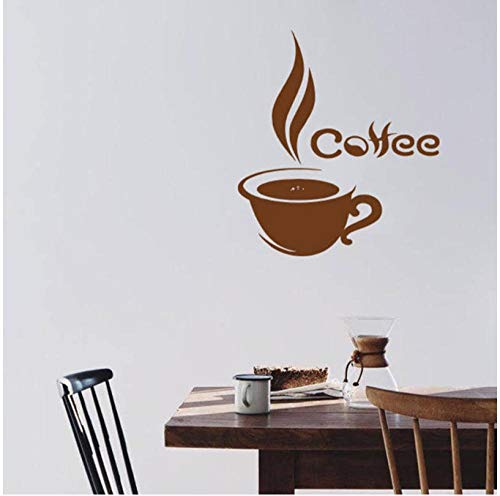 Qinyubing Adesivo Murale Tazza Di Caffè Caffè Bevanda Calda Aroma Adesivi Murali Camera Da Letto Ristorante Caffetteria 30 * 32Cm