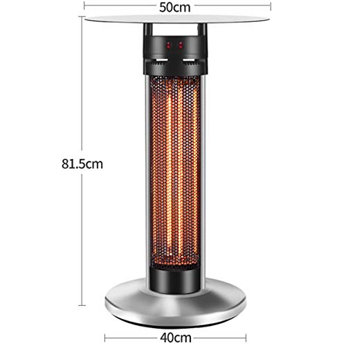 QIQI Calefactor Vertical,Ahorro Energético Calefactor De Exterior Eléctrico para Dormitorios Exteriores,Negro