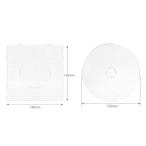 Qixinhang LIHAO 3 Plantillas de Cuentas de Forma Redonda y Cuadrada para Cuentas de 5mm