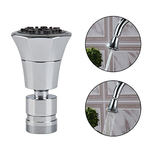 QLOUNI Ahorra Agua Aireador Desmontable para Grifos de Cocina - Exterior Macho de 24 mm y Rosca Interior Hembra de 22 mm Girar de 360 Grados con 2 Tipos de Tipos de Chorro