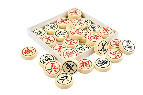 Quantum Abacus Premium Xiangqi: Piezas Profesionales, Pesadas para ajedrez Chino / Xiangqi, Hecho de Resina de melamina, tamaño XL: diámetro 5cm, 1,4 kg, Mod. CL-160