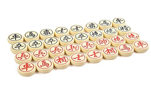 Quantum Abacus Premium Xiangqi: Piezas Profesionales, Pesadas para ajedrez Chino / Xiangqi, Hecho de Resina de melamina, tamaño XL: diámetro 5cm, 1,4 kg, Mod. CL-160