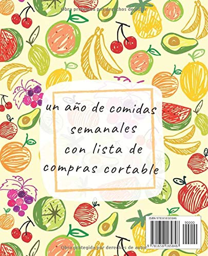 Qué Comemos Hoy: Planificador de Comidas Para la Familia | Organice tus menús durante 53 semanas | Control Semanal de Alimentos | Notas y Lista de ... Apunta tus Recetas Favoritas | Portada Frutas