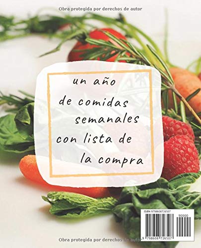 Qué Comemos Hoy: Planificador Diario de Comidas Para la Familia | Organice tus Menús Durante 53 Semanas | Notas y Lista de Compras Fácil de Llevar | ... tus Recetas Favoritas | Portada Vegetales