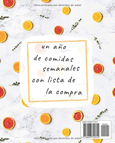 Qué Comemos Hoy: Planificador Diario de Comidas Para la Familia | Organice tus Menús Durante 53 Semanas | Notas y Lista de Compras Fácil de Llevar | ... tus Recetas Favoritas | Portada Naranjas