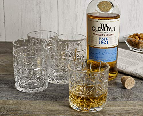 Queensway - Vasos de whisky (6 unidades, en caja de regalo), 6x Regency Whiskey Tumblers