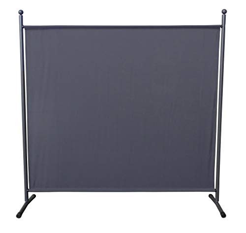 Quick-Star Tabique Móviles de una pieza 180 x 178 cm para el Jardín Balcón Casa Plegable Separadores de Ambiente Gris