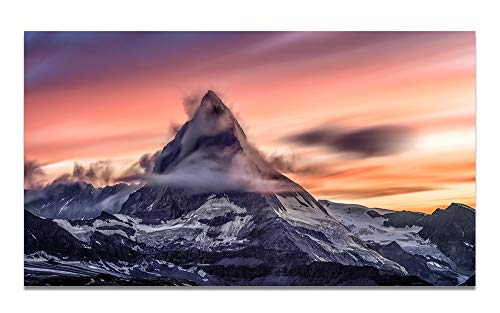 QWESFX HD Paisaje Imagen Nieve Montaña Arte de la pared Cuadro Lienzo Pintura Carteles Imprimir Decoración de la imagen de la pared para la sala de estar (Imprimir sin marco) A 35x70CM