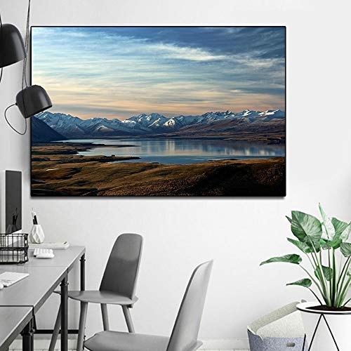 QWESFX Nordic Modern Landscape Beautiful South Island Posters and Prints Canvas Wall Art Picture for Living Room Home Decor (Print No Frame) E 60x120CM