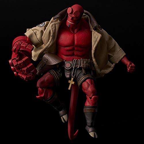 QYF Dark Horse Comics Juguetes Figura de acción de Hellboy, de PVC de 6 Pulgadas Super Hero, articulación móvil, Decoración Infantil for Adultos de Coches Estatua colección del Regalo, 16cm