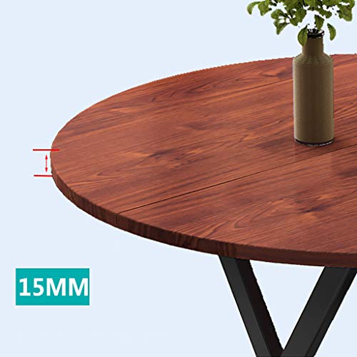 QYJ-Mesas Mesa De Comedor Redonda 4-6 Asientos Comedor De Oficina Muebles Para El Hogar Cocina Moderna De Madera Mesa Plegable (grano De Madera Oscura)