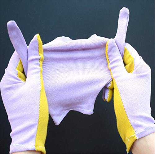 QYL 10 Guantes par de tracción sobre el algodón Guantes de operación de Seguro Laboral algodón Grueso Etiqueta Guantes Color al Azar