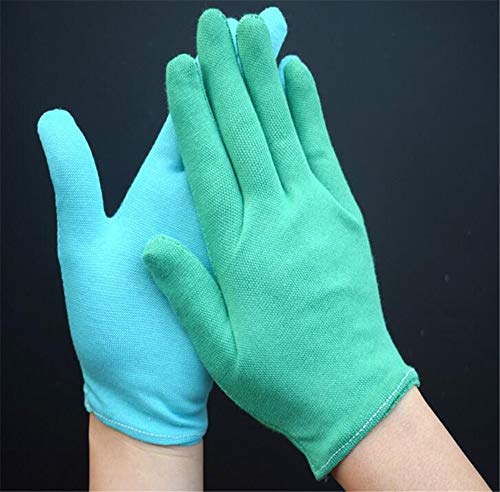 QYL 10 Guantes par de tracción sobre el algodón Guantes de operación de Seguro Laboral algodón Grueso Etiqueta Guantes Color al Azar