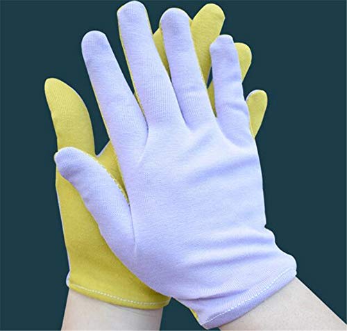 QYL 10 Guantes par de tracción sobre el algodón Guantes de operación de Seguro Laboral algodón Grueso Etiqueta Guantes Color al Azar