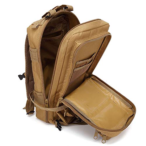 QZY 30L Táctico Mochila Impermeable con Bolsa De Cintura Militar Y La Hidratación 3L Al Aire Libre Senderismo Escalada Bolsa Conjunto,CT